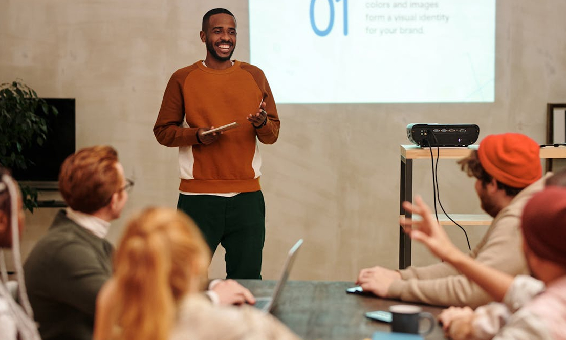 Educator leading a classroom session